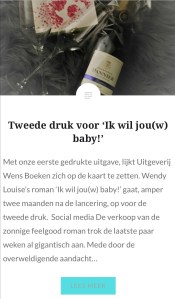 Wendy Louise, Ik wil jouw baby, bestseller, roman, feelgood