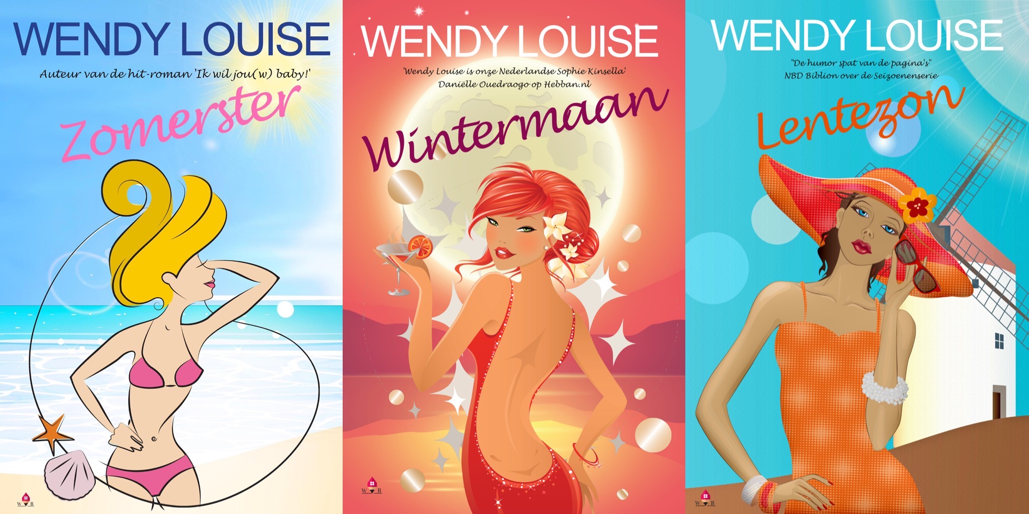wendy louise, seizoenenserie, lentezon, wintermaan, zomerster