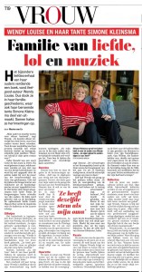 Simone Kleinsma en Wendy Louise in de Telegraaf over De ballerina en het zwarte schaap. Feelgood boek over de Tweede Wereldoorlog. Familiekroniek