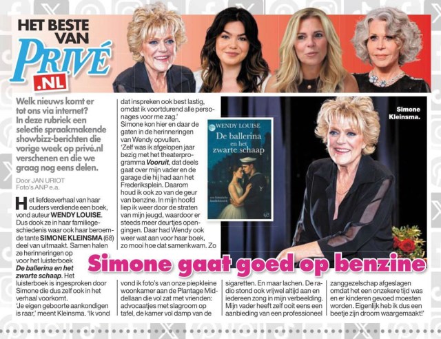 Simone Kleinsma en Wendy Louise geven dubbelinterview aan Privé over het boek De ballerina en het zwarte Schaap